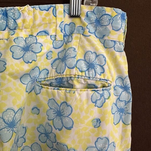 🤩RARE Lily Pulitzer men’s stuff Blue Yellow Floral Print size 37 x 27 - Picture 10 of 15